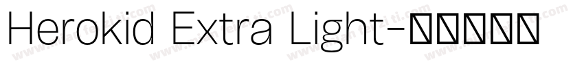 Herokid Extra Light字体转换